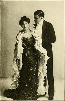 Jessie Millward (Lady Eastney) and Charles Richman (Sir Daniel Carteret) in the 1900 Broadway production of Mrs. Dane's Defence Players and plays of the last quarter century; an historical summary of causes and a critical review of conditions as existing in the American theatre at the close of the nineteenth century (1903) (14767624102).jpg