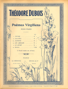 capa de uma partitura de Dubois