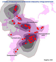 Air pollution levels in Mariupol