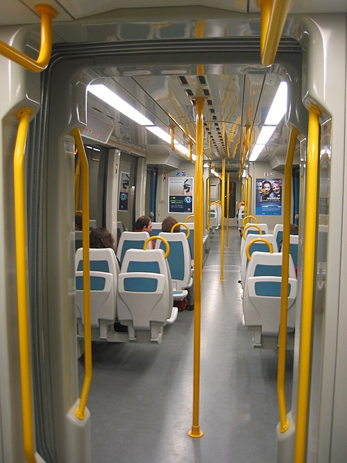 On board a Porto Metro train