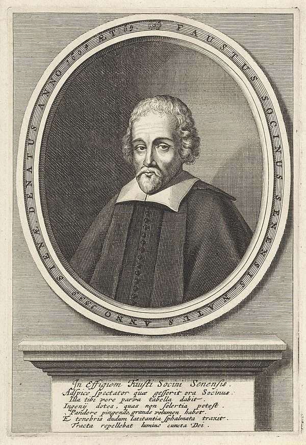 Fausto Sozzini (Latin: Faustus Socinus; 1539–1604), the Italian theologian namesake of Socinianism.