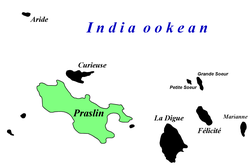 Praslin (Sejšeli) - Lokacija