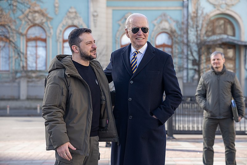 File:President Biden met with President Zelenskyy of Ukraine outside the Mariinskyi Palace in 2023.jpg