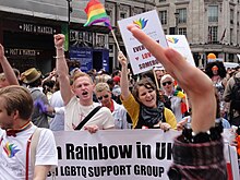 Polish Rainbow in UK at WorldPride / Pride London 2012 Pride London 2012 Polish rainbow 2.jpg