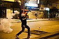 Protesters action during Gezi park night protests. Events of June 15, 2013.