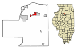 Putnam County Illinois Incorporated and Unincorporated areas Mark Highlighted.svg