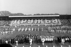 English: 11th meeting of winners in tour along sites of revolutionary, combat and labor glory Русский: XI слет победителей похода по местам революционной, боевой и трудовой славы