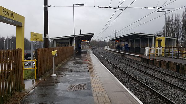 Radcliffe Metrolink station in January 2017