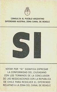 1984 Argentine Beagle conflict dispute resolution referendum