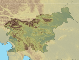 Julijski Alpi na karti Slovenije