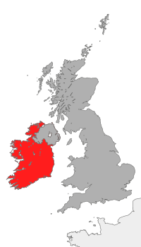 The Irish Free State (red) in 1922