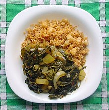 Rice and chenopodium album leaf curry with potatoes and onions40.JPG