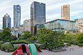 * Nomination View of Downtown Vancouver (British Columbia, Canada) from Robson Square. --Xicotencatl 19:23, 18 July 2015 (UTC)* Comment Good quality, but it needs a little lens correction LR-lens correction-manual-distortion -4? --Michielverbeek 20:01, 18 July 2015 (UTC)  Done Thanks for the suggestion! --Xicotencatl 22:07, 18 July 2015 (UTC) Now, it's Q1 --Michielverbeek 20:58, 19 July 2015 (UTC) * Promotion