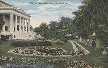 Hotel and grounds in c. 1912 Royal Palm Grounds, Miami, FL.jpg