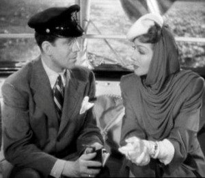 Rudy Vallée and Claudette Colbert in The Palm Beach Story (1942)