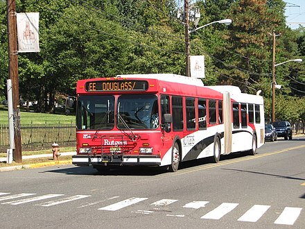 The campuses of Rutgers University are connected by an extensive bus system