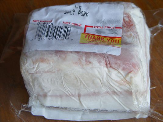 Frozen salt pork