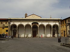 Basilica of Santissima Annunziata, Florence, the mother church of the Servite Order, where Maria Valtorta is buried. Santissima Annunziata1.JPG