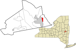 Location in Schenectady County and the state of New York.