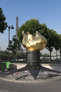 <i>Flame of Liberty</i> Monument in Paris, France