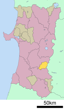 Senboku-district in de prefectuur Akita.svg