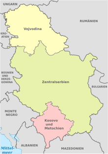 Serbia, administrative divisions - de (provinces) - colored.svg