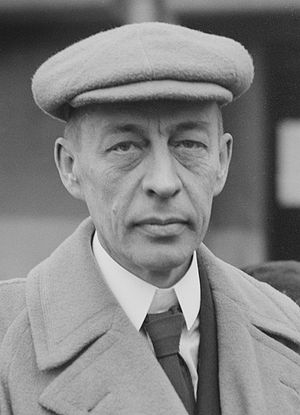 Image of Sergei Rachmaninoff in the later years of his life.