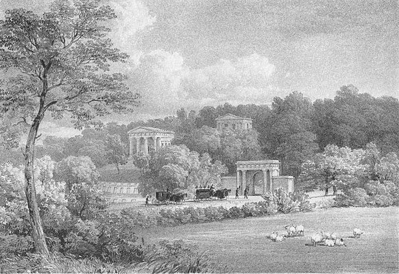 The Cemetery in the 1830s, seen from Ecclesall Road.