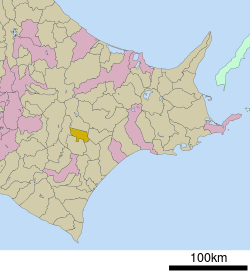 Lokasi Shihoro di Hokkaido (Subprefektur Tokachi)