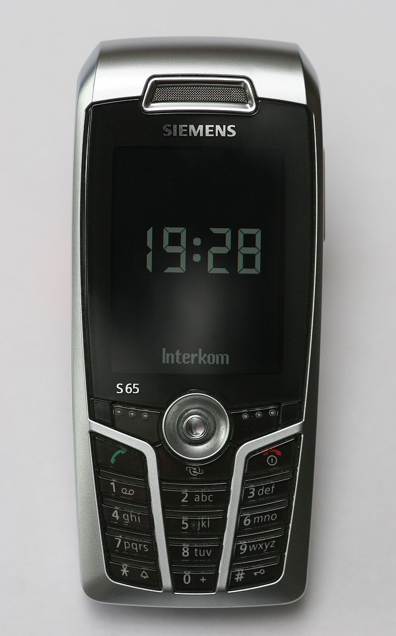 Siemens Mobile - der letzte verbliebene deutsche Mobiltelefonhersteller 800px-Siemens_S65_AF