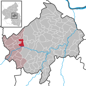 Poziția Simmertal pe harta districtului Bad Kreuznach