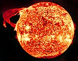 Protuberanza solare vista dallo Skylab nel 1973.