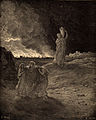 Gustave Doré (1832-1883), La fuga di Lot da Sodoma. Incisione per l'edizione del 1866 della Bibbia.