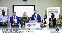 Somali Stock Exchange hosts its first Ring the Bell for Gender Equality event in March 2022 Somali Stock Exchange event.jpg