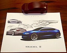 Design sketches photographed at the Tesla Design Studio, 2016. Some of the Tesla Model 3 design sketches (26200187902).jpg