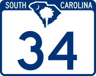 <span class="mw-page-title-main">South Carolina Highway 34</span> Highway in South Carolina, US