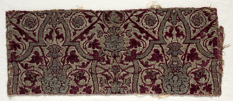 File:Spain, late 15th century - Velvet Textile - 1918.211 - Cleveland Museum of Art.jpg