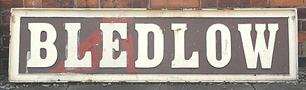 Great Western Railway cast iron station sign preserved at Didcot Railway Centre