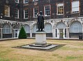 A statue of William Morris, 1st Viscount Nuffield in Guy's Hospital.