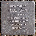Stumbling block for Emma Simon (Walter-Rathenau-Str. 10)