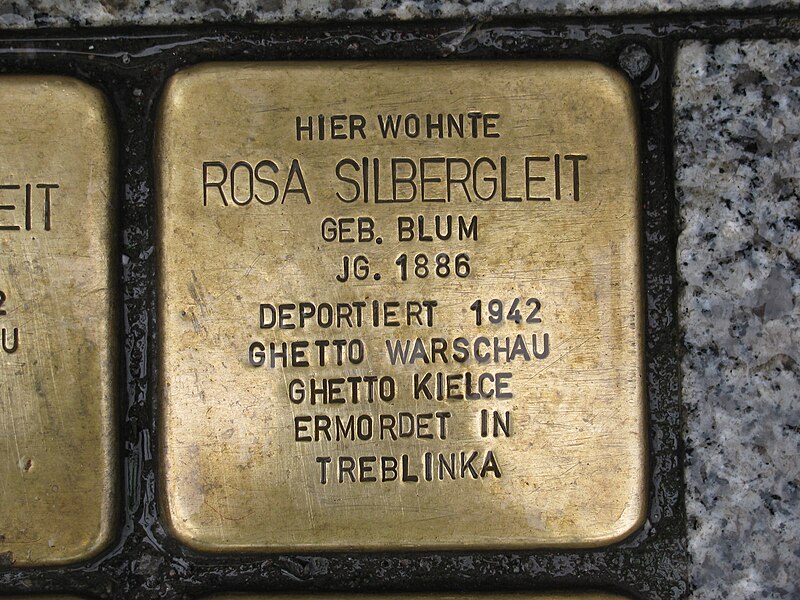 File:Stolperstein Rosa Silbergleit, 1, Groner Straße 52, Mitte, Göttingen, Landkreis Göttingen.jpg