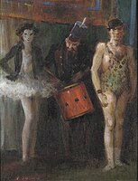 Strong Man, Clown and Dancer, 1909