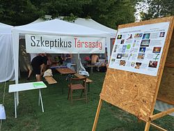 A Szkeptikus Társaság standja a Sziget Fesztiválon