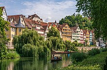 Tübingen sur les rives du Neckar. Aout 2019.