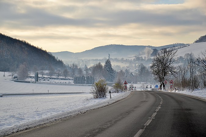 L'hiver à Třemešná, décembre 2017.
