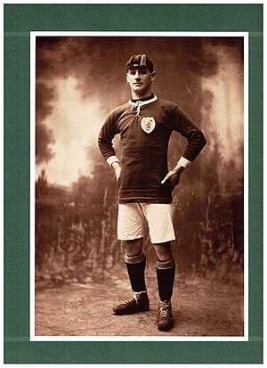 Photo of Tommy Matthias in Wales shirt and international cap