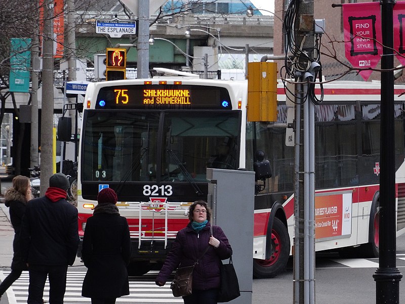 File:TTC bus 8213 proceeding north on Lower Jarvis, 2014 12 25 (4) (16103831081).jpg