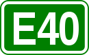 Zeichen der Europastraße 40