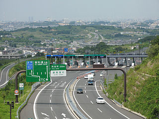 Minami-Hanna Road national expressway in the Kinki region of Japan