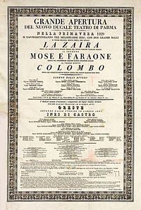 Poster for the opening night of the Nuovo Teatro Regio Parma Apertura.jpg